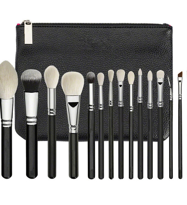 15pcs black makeup brushes