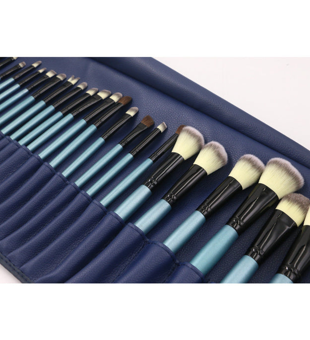 32 blue makeup brushes