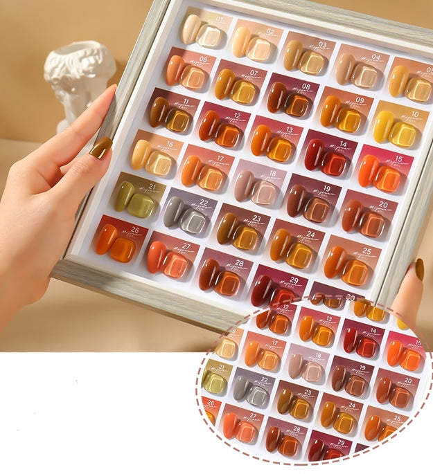 Net Celebrity 30 Pop Color Milk Tea Color Honey Nail Polish Gel Set