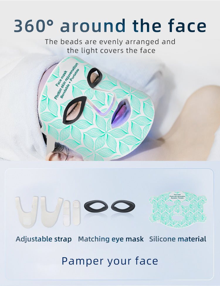 Photonic Silica Gel Facial Mask Instrument Multifunctional Rejuvenation Lamp