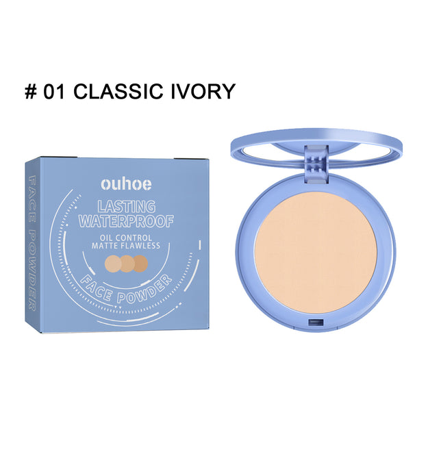OUHOE Long-lasting Finishing Compact - Flawless, Long-wearing, Non-transferable, Easy To Touch-up, Natural, Lightweight, And Breathable Setting Powder